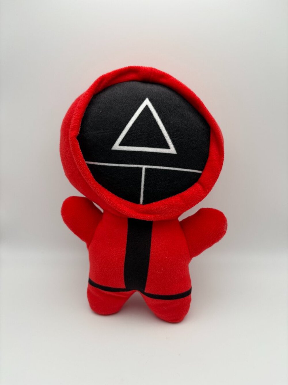 Squid Game Guard Soft Plush Stuffie Doll Red/Black Triangle Mask 8in (SKU:852TO)